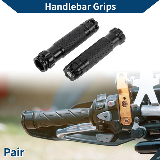 Hand Grips Cover 23x23 mm for Motorcycle Aluminum Handlebar Grips Black