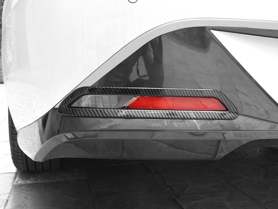 ABS Carbon Fiber Rear Fog Light Frame Cover Trim for Hyundai Sonata (2020-2023)
