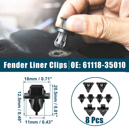 Fender Liner Clips 8 x Replacement for Toyota FJ (2007-2014)