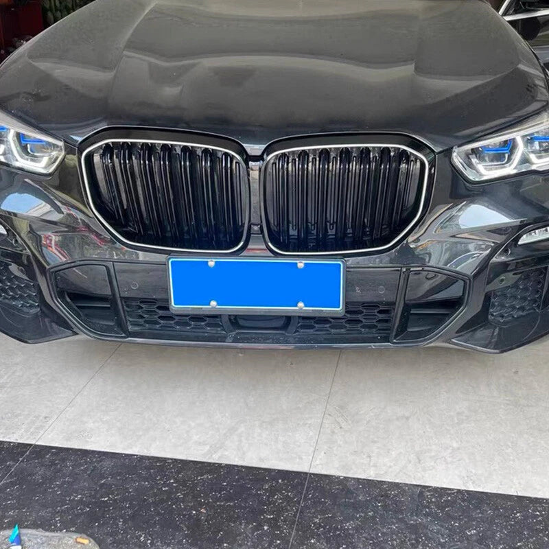 LED Light Grill Front Bumper Kidney Grille Gloss Black for BMW X5 (2019-2023)