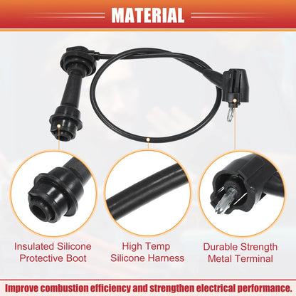 7pcs Spark Plug Wire Ignition Coil Cable for Toyota Supra (1993-1996)
