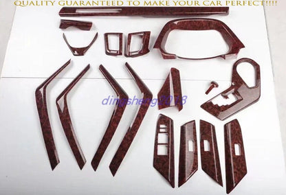 17 x Agate Wood Grain Glossy ABS Interior Trim for Toyota Rav4 (2013–2018)