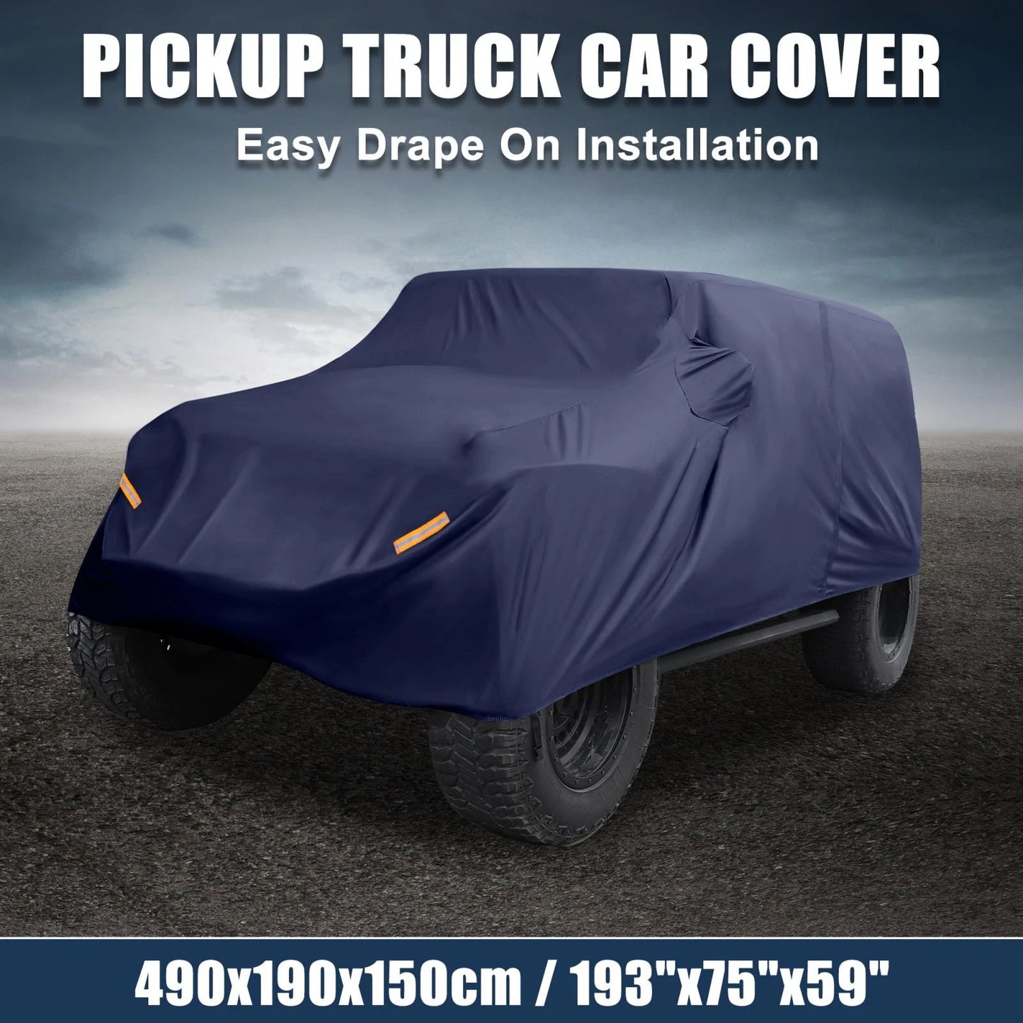 SUV Car Cover for Jeep Wrangler JK JL 4-Door (2007-2021) Sun Protection Navy Blue