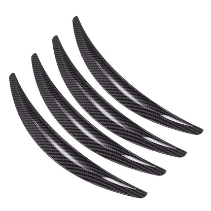 4x Carbon Fiber Car Wheel Arch Trim Lips Fender Flares Protective Strip