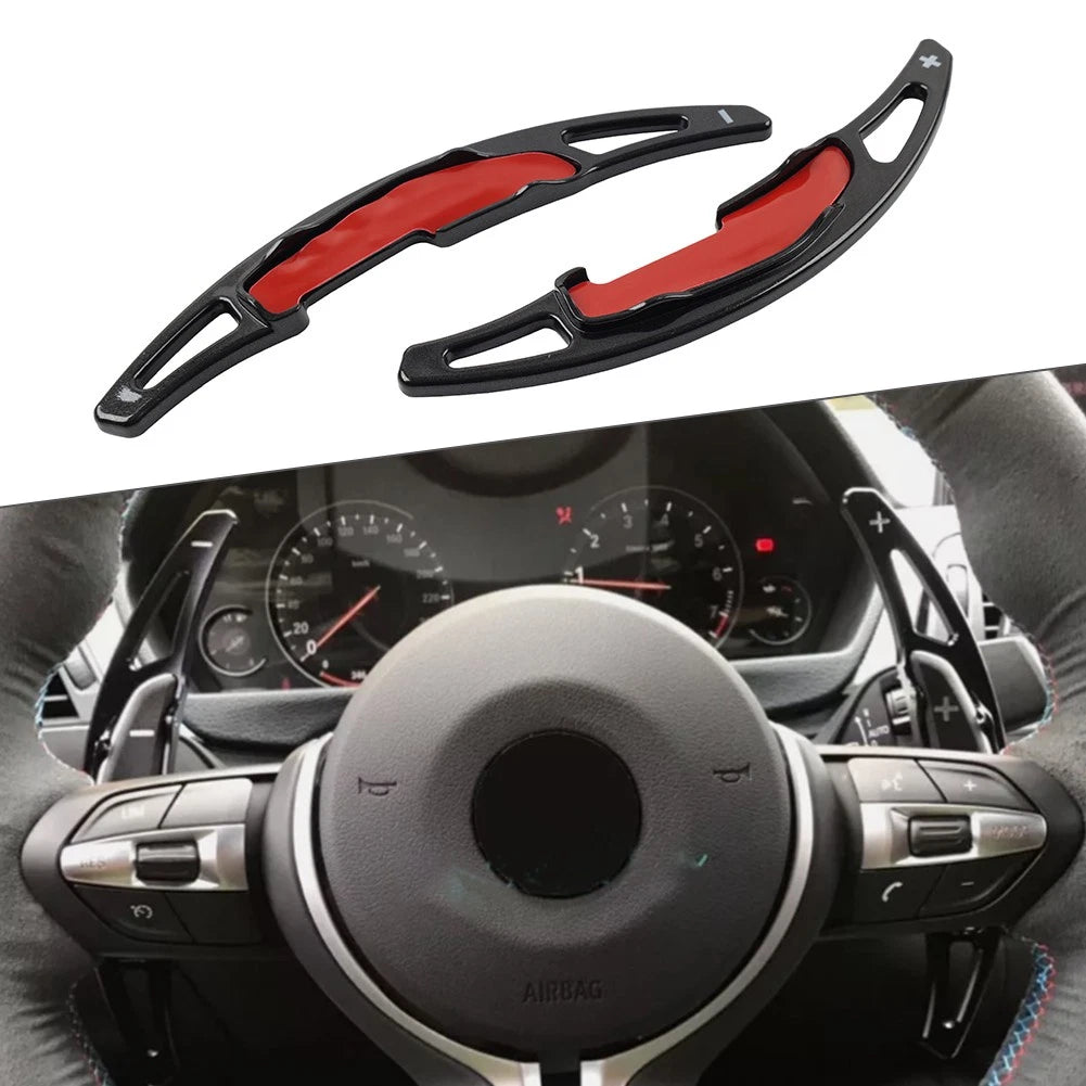 Black Steering Wheel Paddle Shifter Extensions for BMW M2 M3 M4 M5 M6 X5M X6M