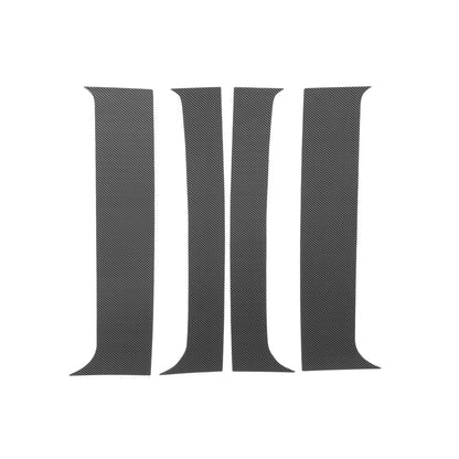 4 x Pillar Window Trim for Chevy Blazer (1995-2005) Carbon Fiber Pattern Black