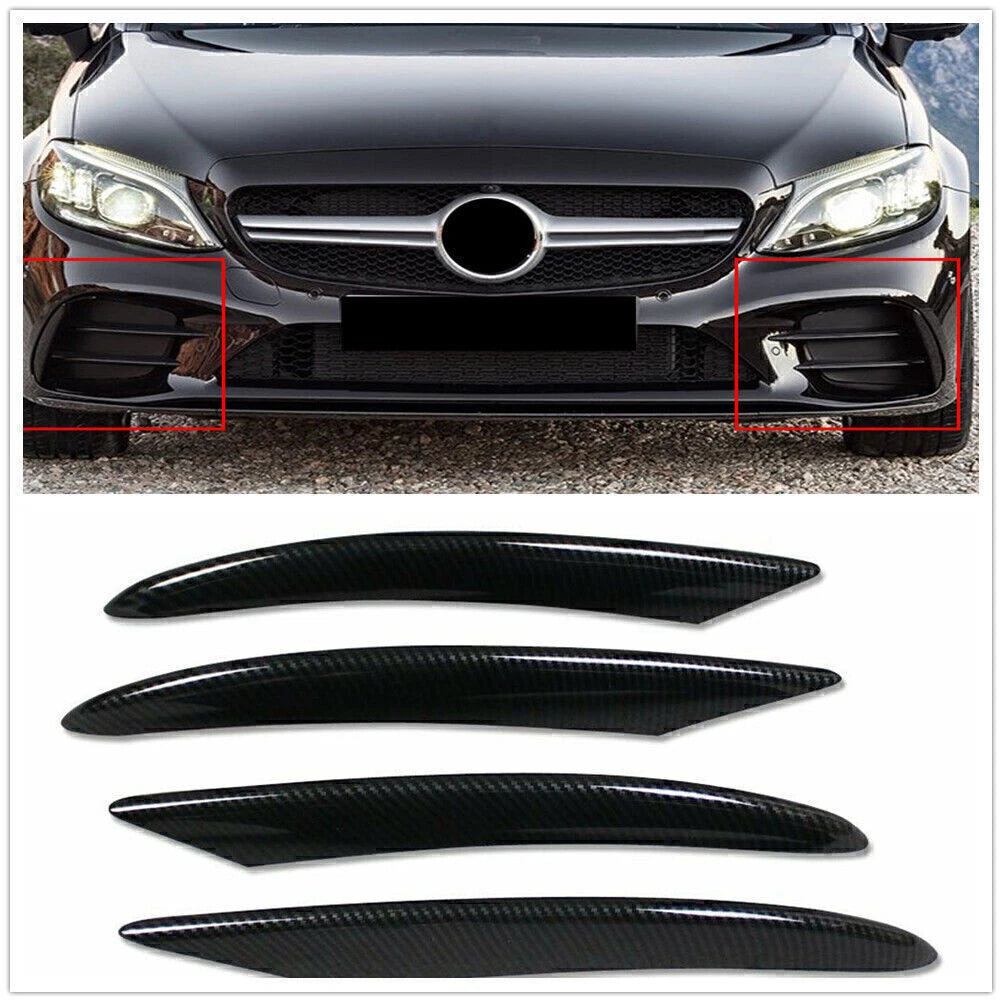 Front Mesh Cover for Benz C-Class C300 (2019-2021) Carbon Fiber Trim