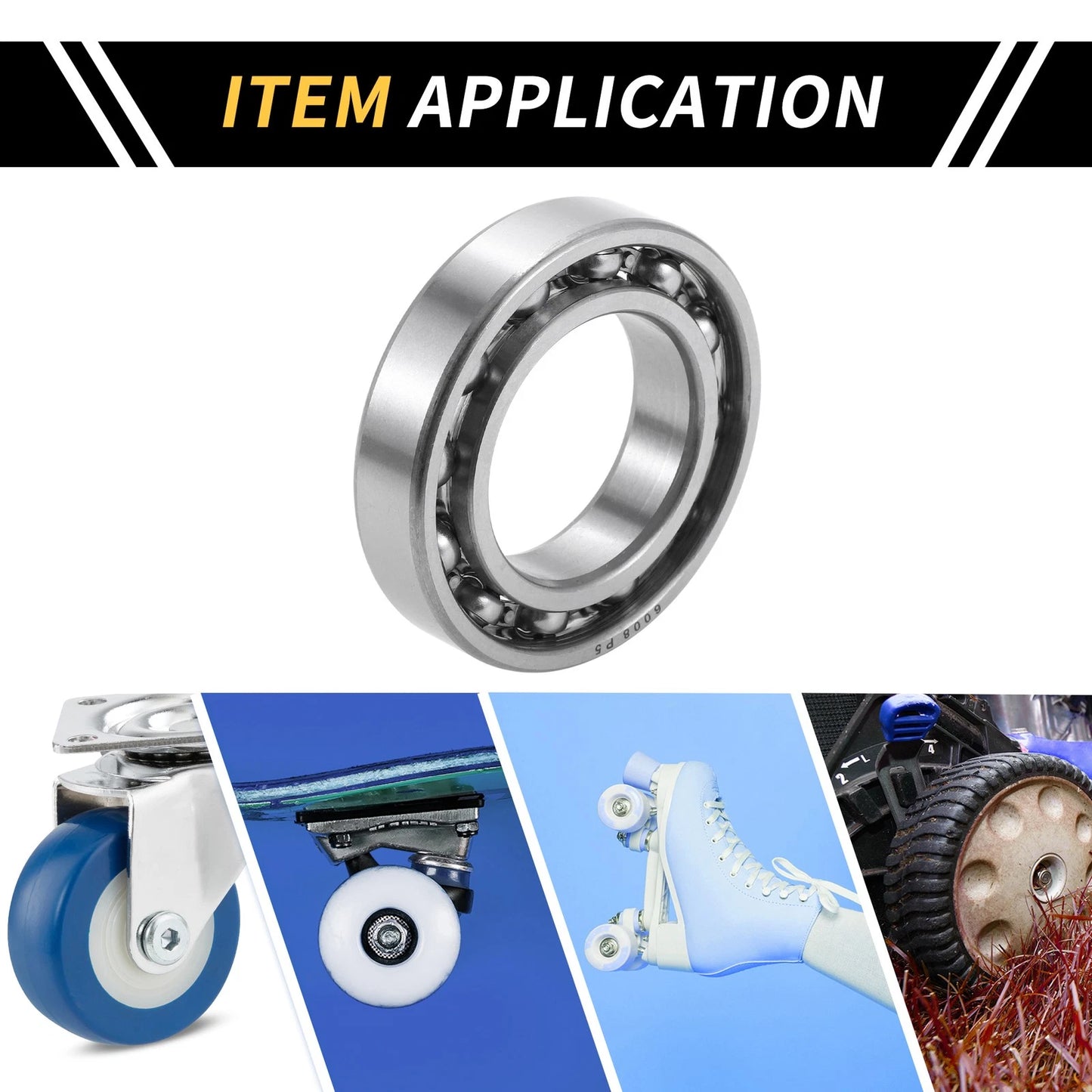 6008 / 40x68x15mm / Deep Groove Ball Bearings for Scooter Skateboard Wheel