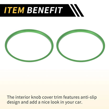 AC Vent Dashboard Decoration Rings 4 x Green for Toyota Tacoma (2016-2021)