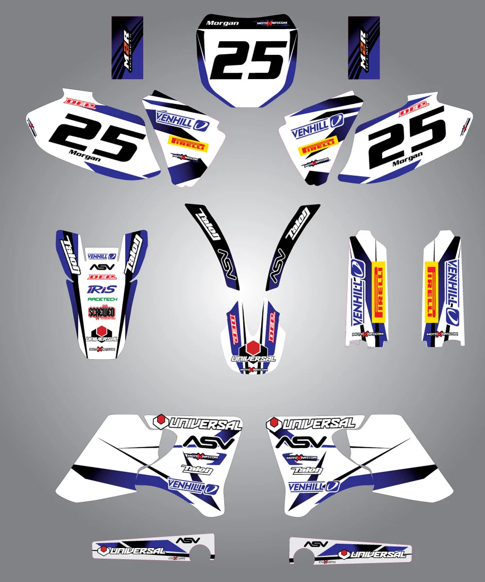 Full Custom Graphics for Yamaha YZF 250 (1998-2002) - Storm Style Stickers