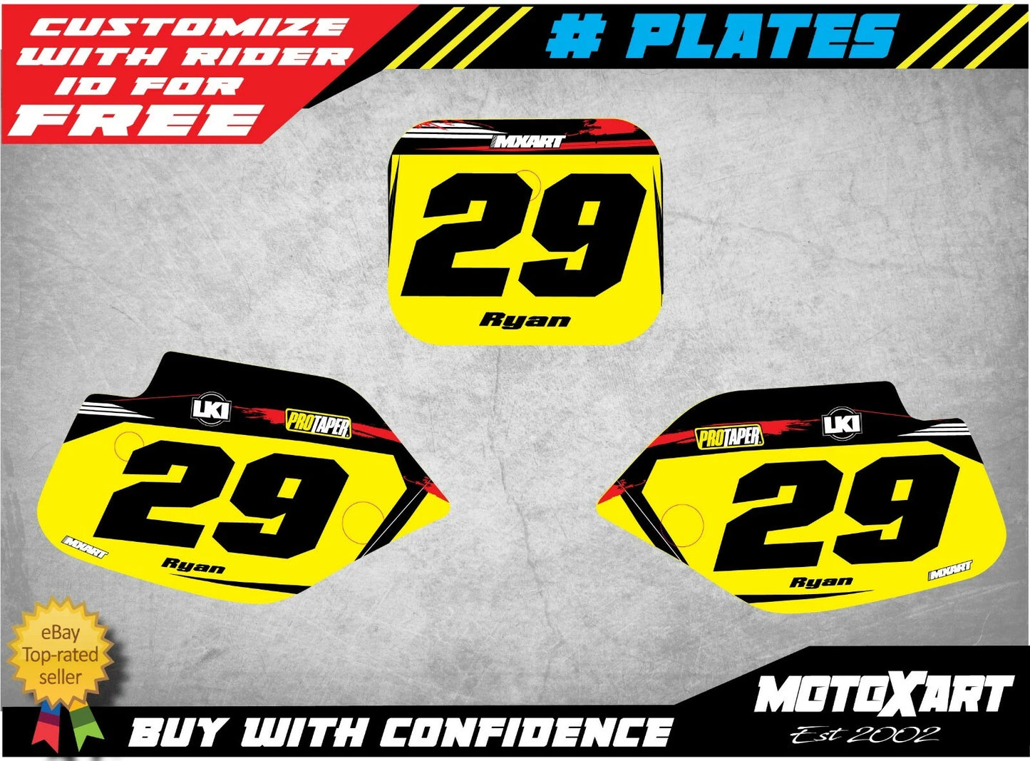 Custom Number Plates for Honda CR80 (1993-1995) - Stickers Decals