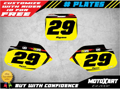Custom Number Plates for Honda CR80 (1993-1995) - Stickers Decals