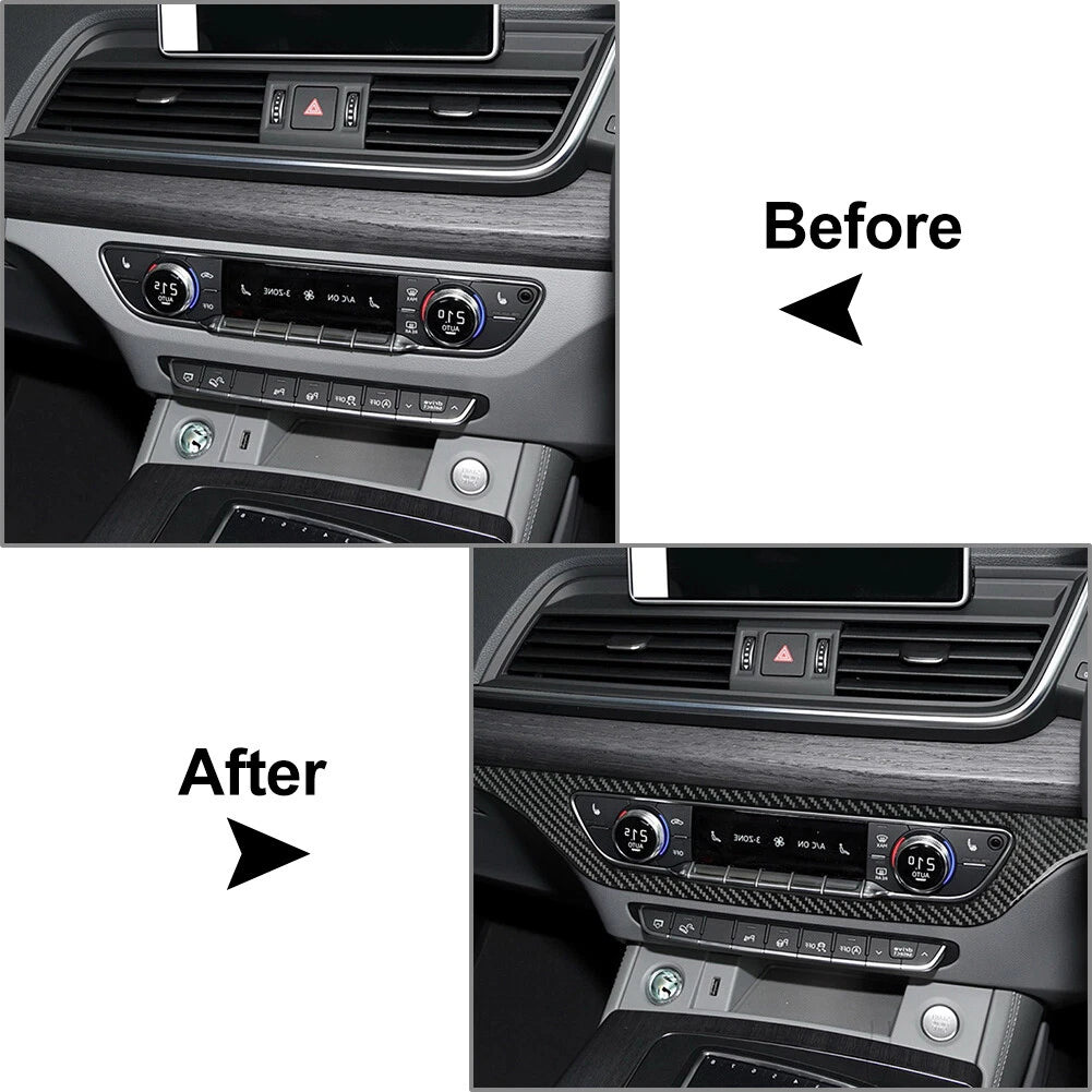 Carbon Fiber CD Panel Interior Cover Trim for Audi Q5 SQ5 (2018-2021)