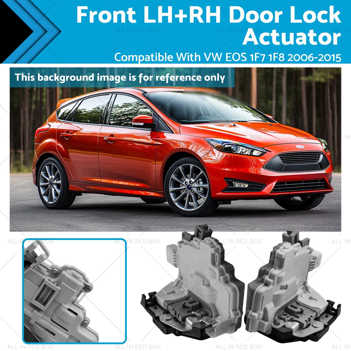 Front LH+RH Door Latch Lock Actuator Pair for VW EOS (2006-2015)