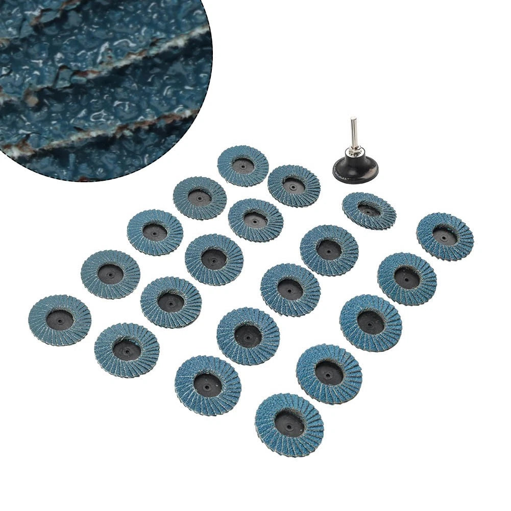 50mm R Type Roloc Flap Sanding Discs for Various Grinds - 40/60/80/120 Grit