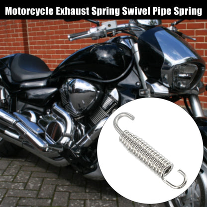 2 x Exhaust Pipe Spring / 58mm / Universal Stainless Steel for Motorcycle