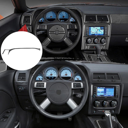 Carbon Fiber Dashboard Air Outlet Frame Cover Trim for Dodge Challenger (2008-2014)