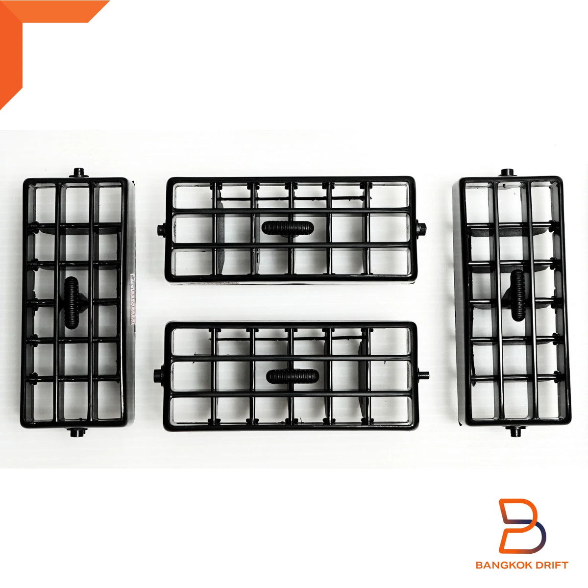 4PC Black Dash Air Vent Grille for Nissan Navara D21 (1986-1997)