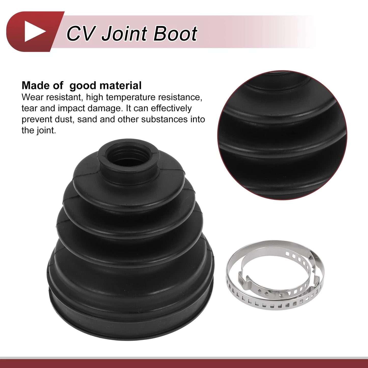 Inner CV Joint Boot Kit w/ Clamps for Mini Cooper (2007-2015)