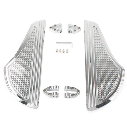 Non-Slip Front Floorboards for Harley Dyna Touring Softail Chrome