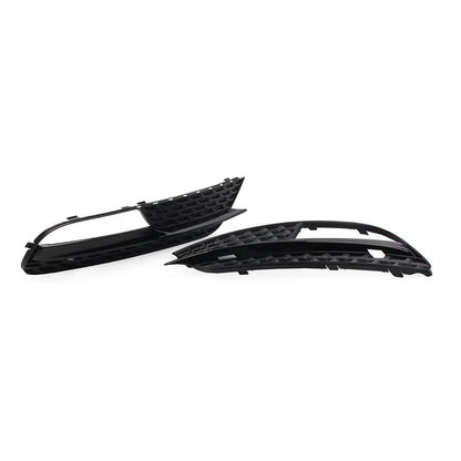2 x Front Bumper Black Fog Light Grille Cover for Audi A5 (2012-2016)