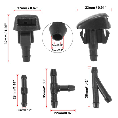 Windshield Washer Nozzles Kit for Mazda 3 5 6 CX-3 CX-5 CX-7 (2004-2023)