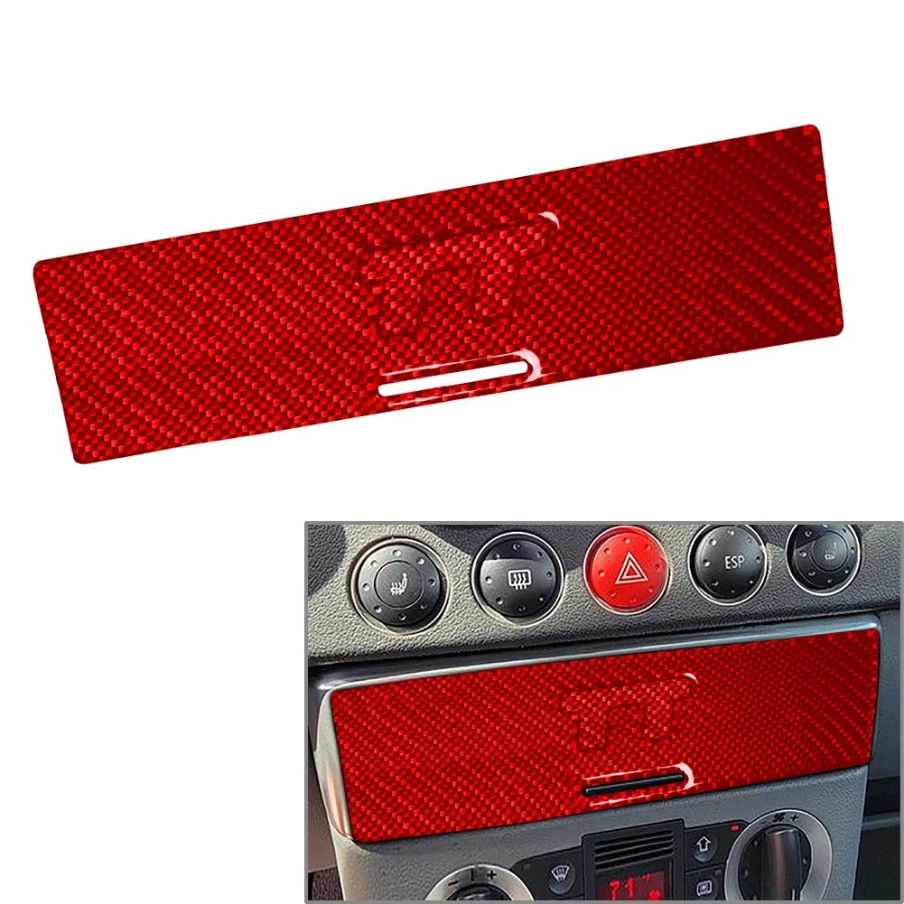 Red Center Console CD Radio Switch Control Panel Cover for Audi TT (2001-2006)
