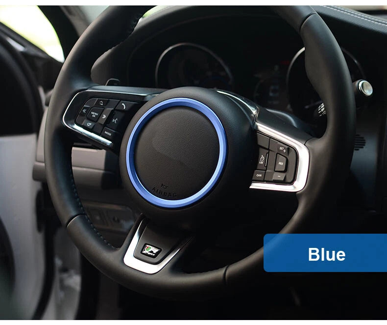 Car Steering Wheel Sticker Aluminum Center Emblem Fit For Jaguar XF XE F-PACE