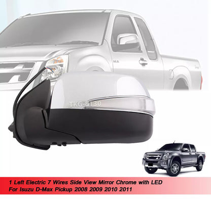 Left Power Mirror with Turn Signal for Isuzu D-Max (2008-2011)