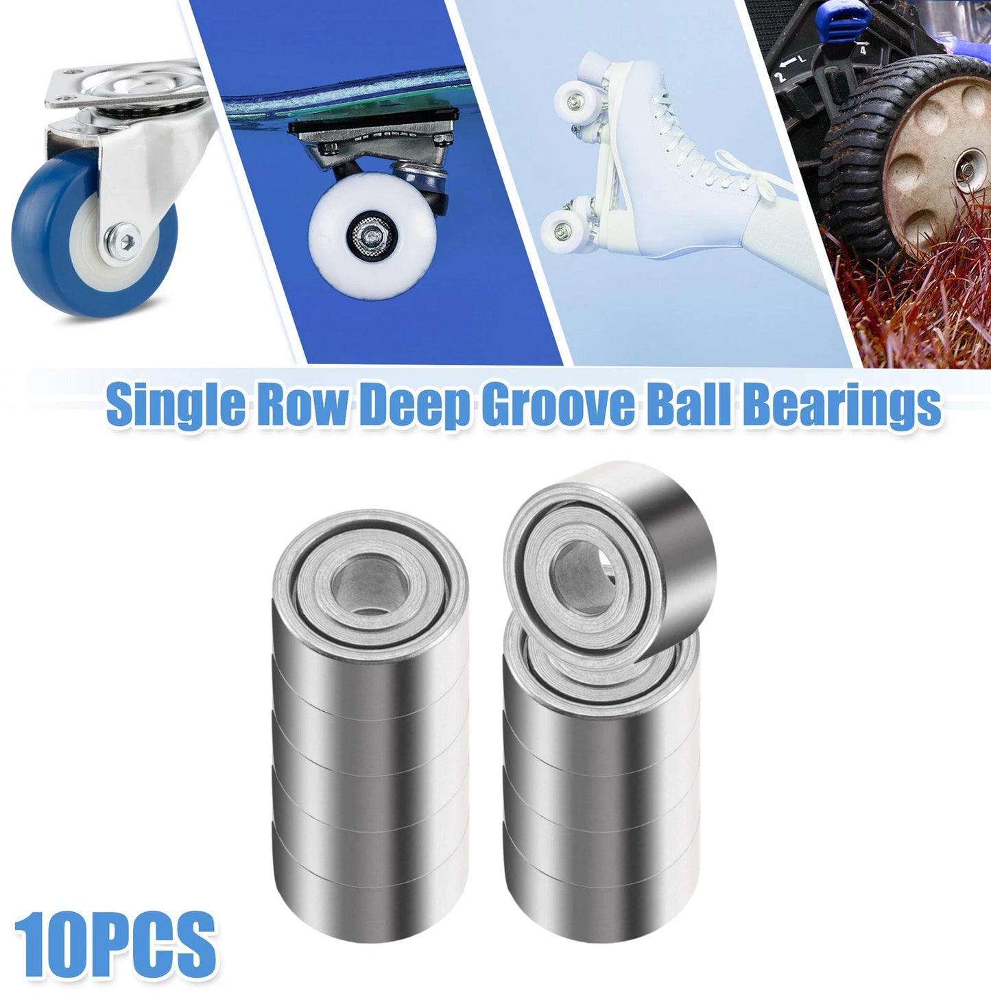 10 x 1.5x4x2mm Deep Groove Ball Bearings for Car