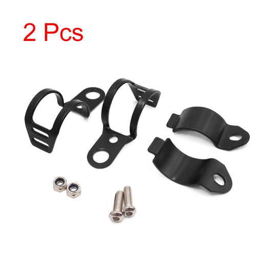 2 x Fork Clamp Turn Signal Light Mount Brackets Black for Universal Motorcycle