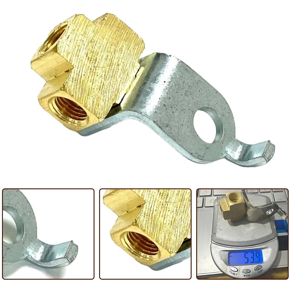 Brake Line Tee for 3/16in Tube with Mounting Bracket, Inverted Flare 3/8-24