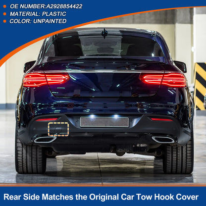 Rear Bumper Tow Hook Cover for Mercedes-Benz W292 (2019-2023) Unpainted