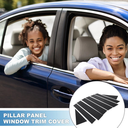 8 Pcs Black Carbon Fiber Window Trim Covers for Honda CRV (2023)