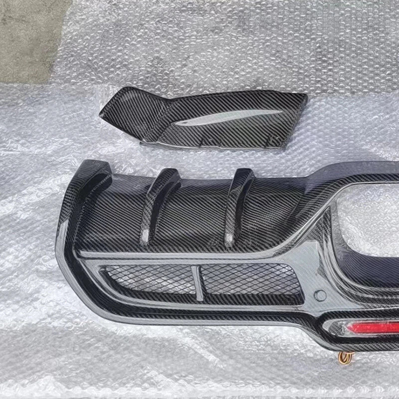 For Mini Cooper S F54 F55 F56 F57 Carbon Fiber Rear Bumper Diffuser Spoiler Kit