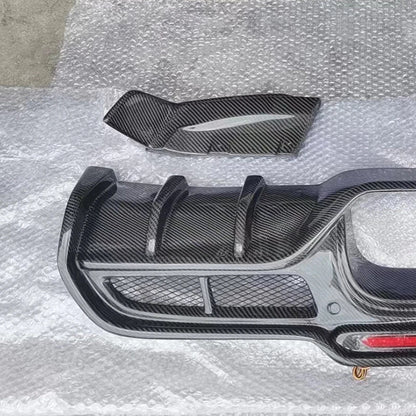 For Mini Cooper S F54 F55 F56 F57 Carbon Fiber Rear Bumper Diffuser Spoiler Kit