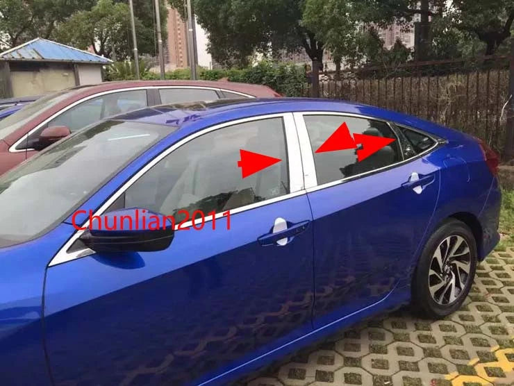 Sill Frame with Middle Pillars Upper Window for Honda Civic 10th 4dr Sedan (2016-2023)