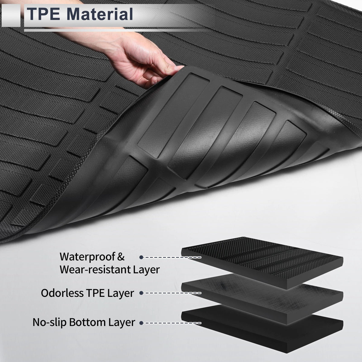 Cargo Liner Rear Trunk Mat for Kia Niro EV 2023-2024 Black TPE