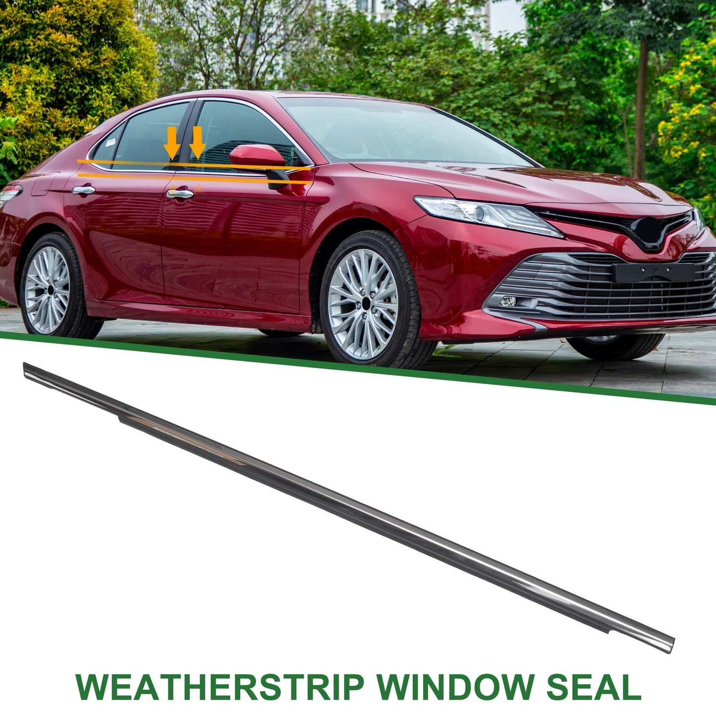 1pc Front Right Weatherstrip Window Seal for Toyota Camry (2002-2006)