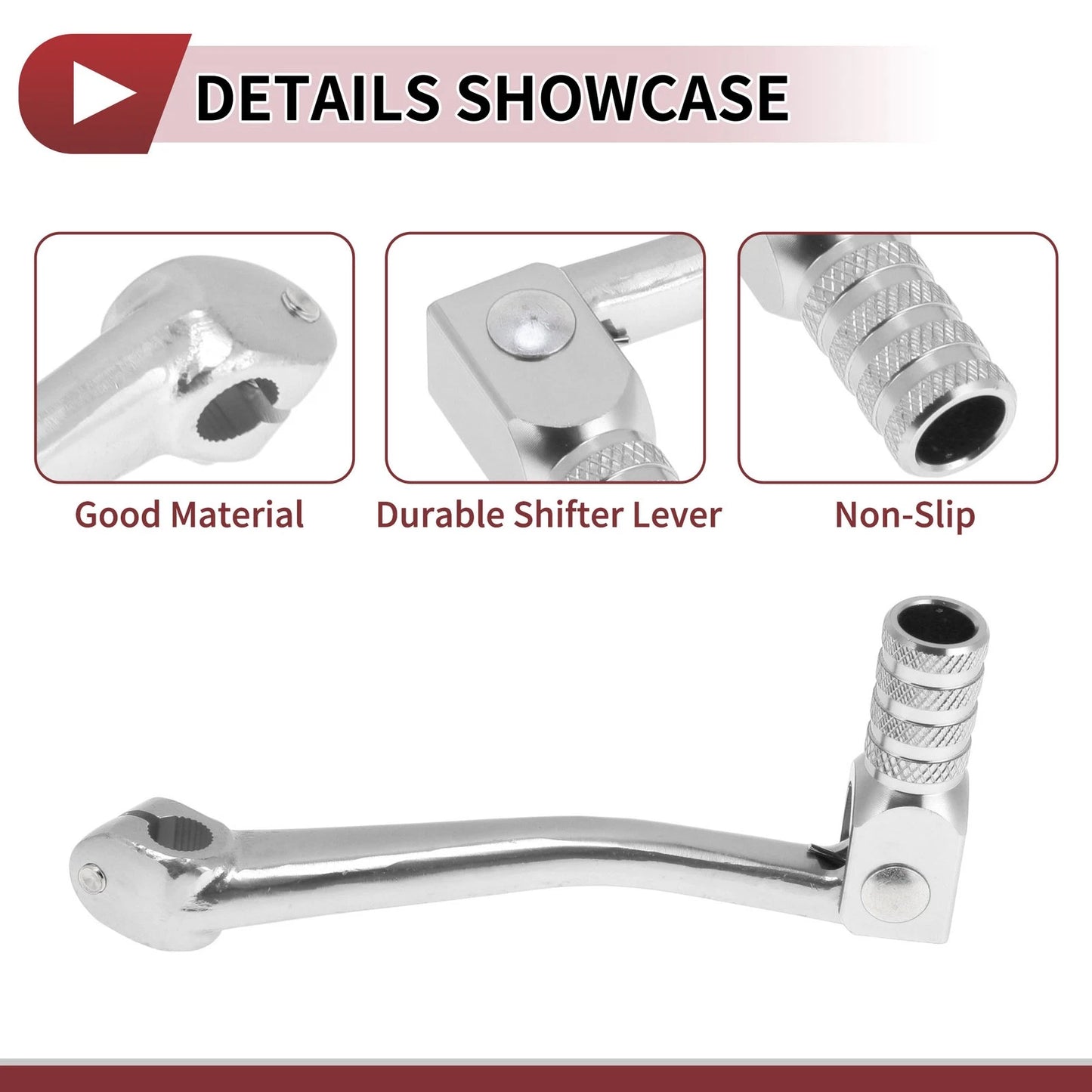 Folding Gear Shifter Lever Silver Tone for Honda CRF50