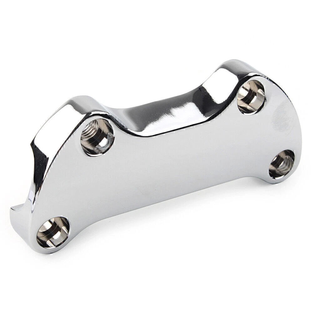 1" Bar Smooth Handlebar Riser Top Clamp Chrome for Harley Dyna Softail Sportster