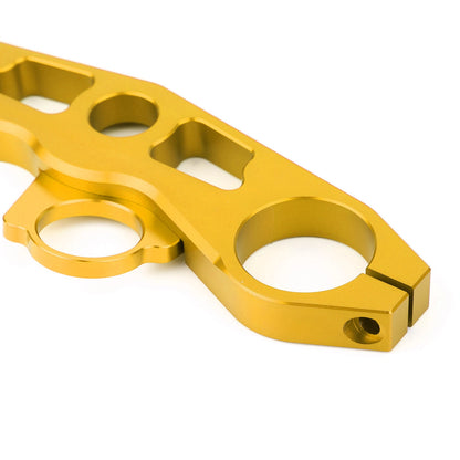 Triple Clamps Upper Top Clamp for Kawasaki ZX6R (2009-2012) Gold E8