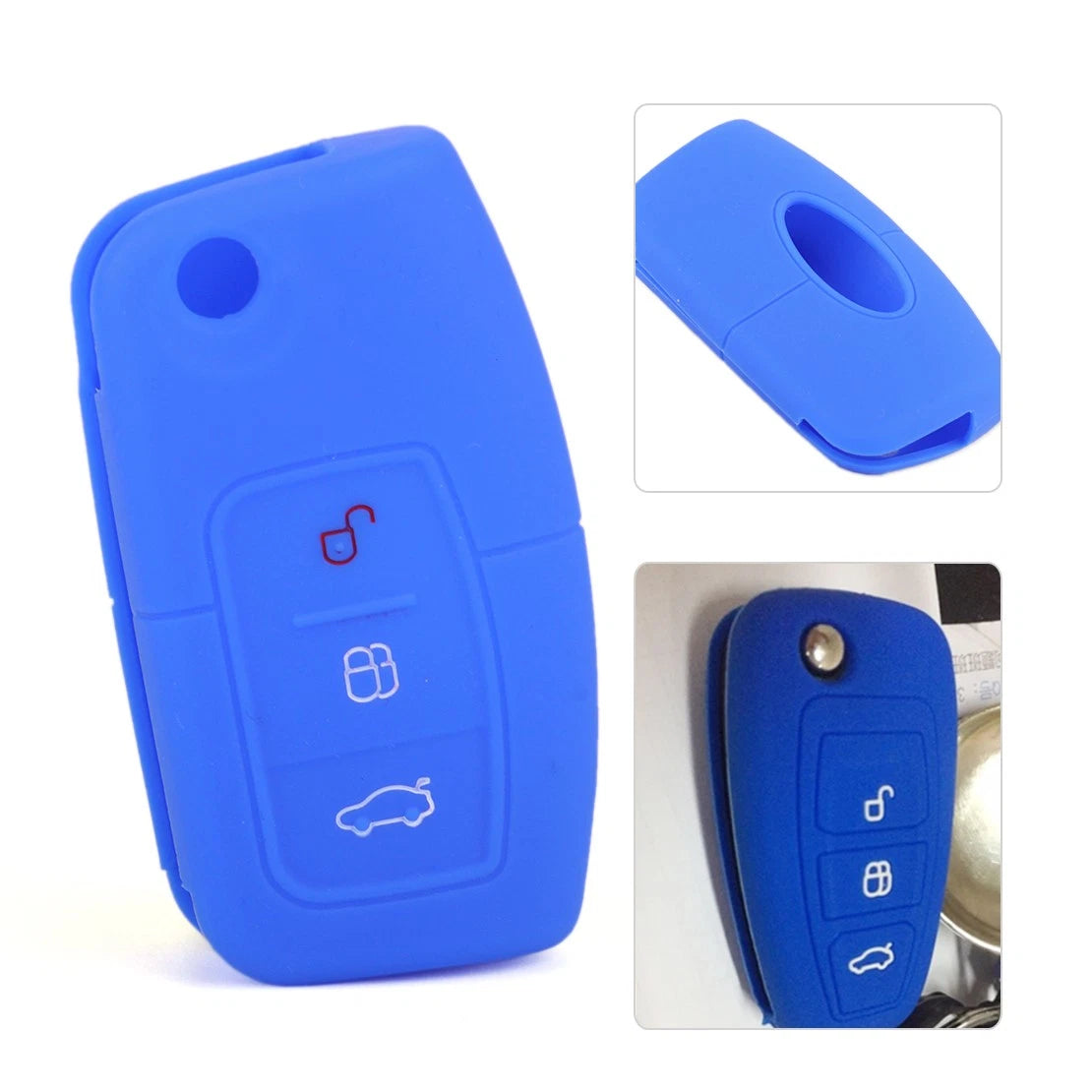 Blue Key Cover Case Protector for Ford MK2 Mondeo Galaxy (2000-2007)