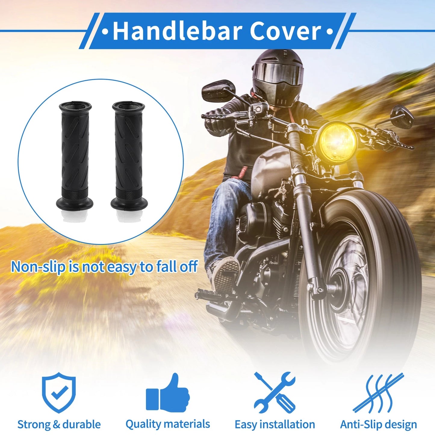 Grips 15/16" 24mm Motorcycle Hand Grips for Motorcycle