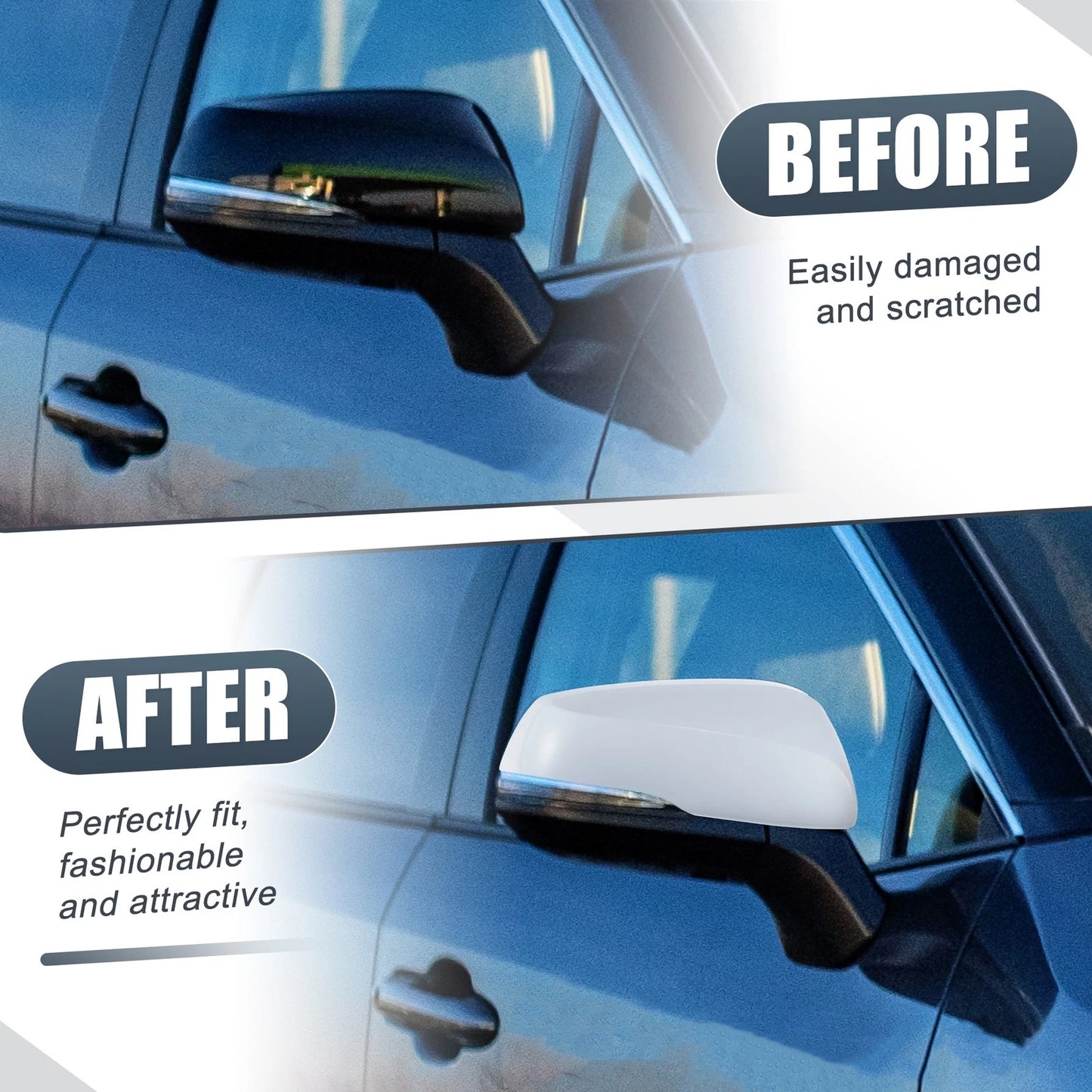 Right Side Car Mirror Cover Cap for Toyota RAV4 2019-2023