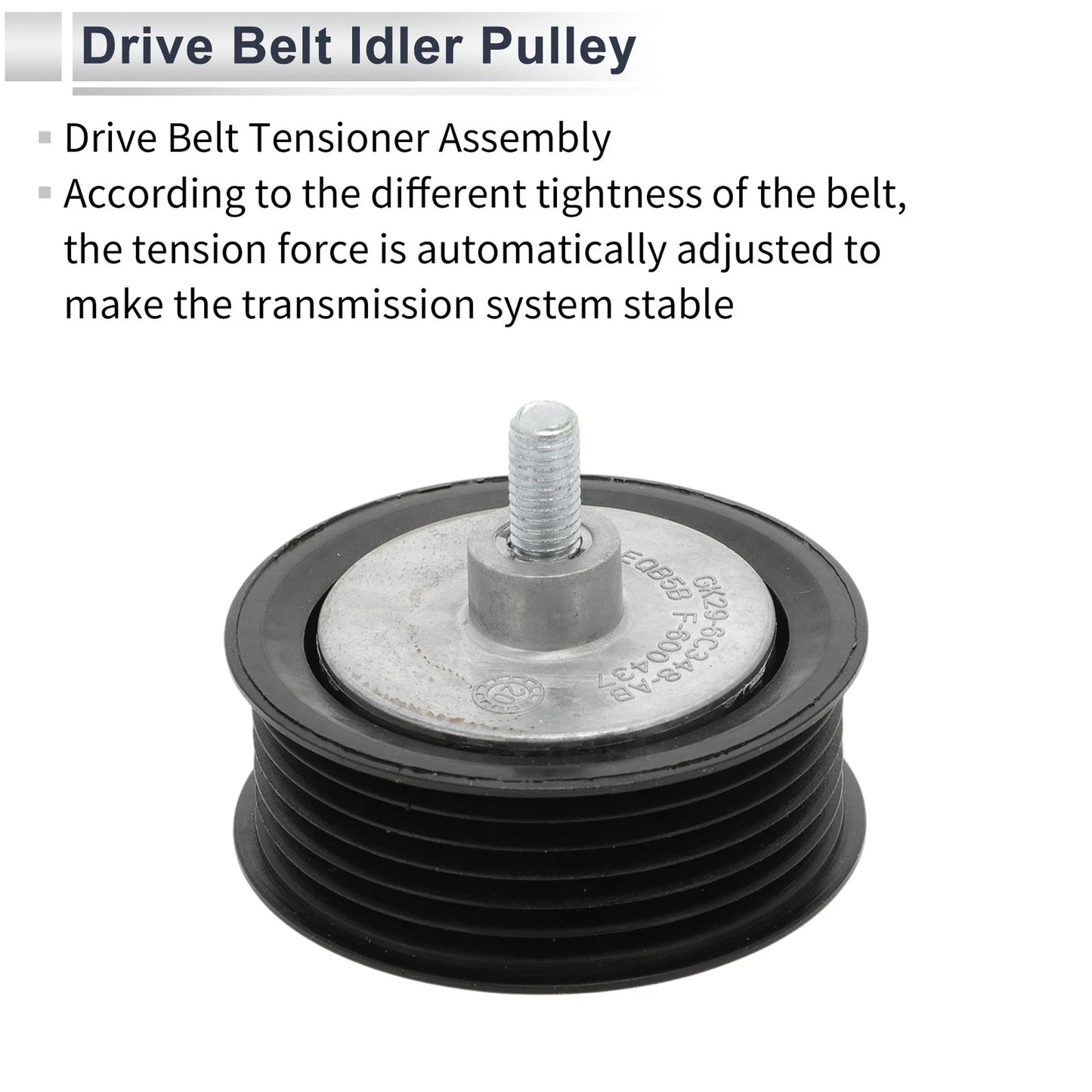 Drive Belt Idler Pulley for Ford Transit (2012-2024) Black 1 x Piece