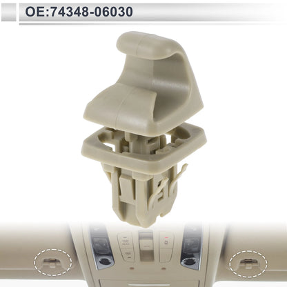 Sun Visor Holder Clip for Toyota Camry Highlander Corolla (2002-2023) Beige