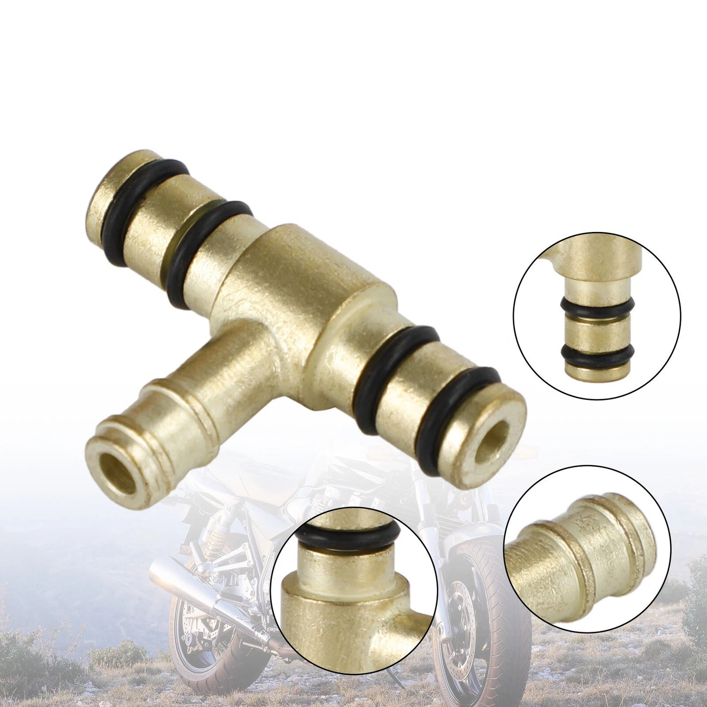 Brass Fuel Tee for Yamaha FJ600 XS750 XS1100 (1984-1985)