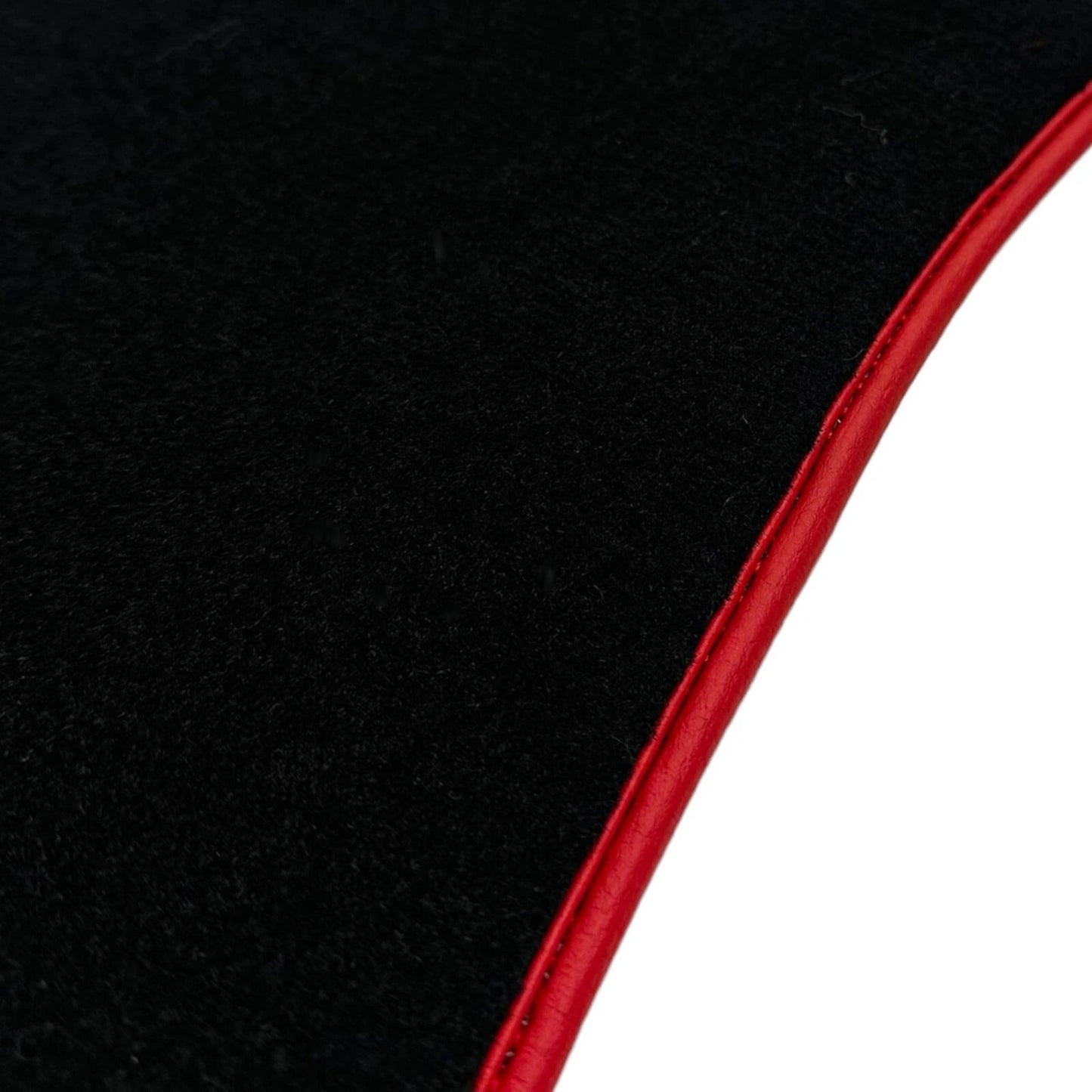 Black Floor Mats for Ferrari Roma with Leather & Red Trim