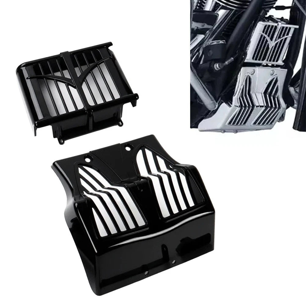 Black Lower Fairing Spoiler Mudguard Oil Cooler Cover for Indian Bagger (2015-23)